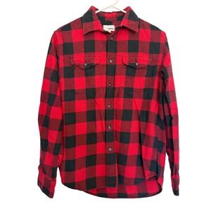 SONOMA Goods For Life Red Black Buffalo Plaid Flannel Shirt Womens‎ Size Small